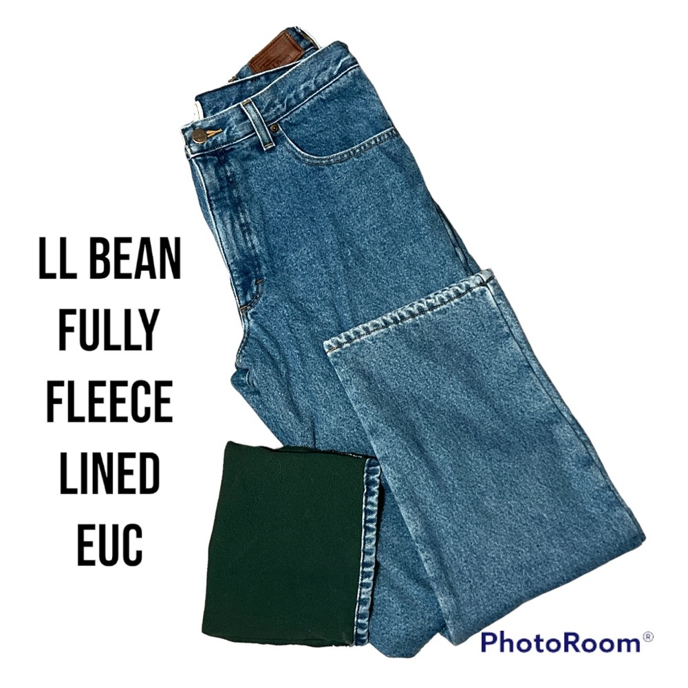 L.L. Bean Double L Flannel Lined Classic Fit Men’s Jeans 34x32 EUC!